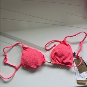 Vix Red Bikini Top Classic Triangle Style